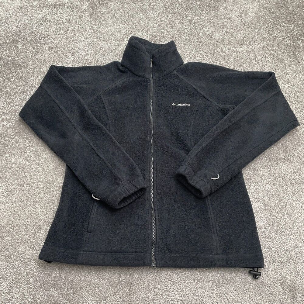 Columbia Interchange Full Zip Fleece Jacket Womens Medium Black Full Zip Outdoor